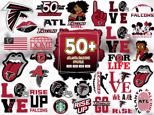 50 Files Atlanta Falcons Svg File, Falcons Logo Svg, Nfl Team Logo.png