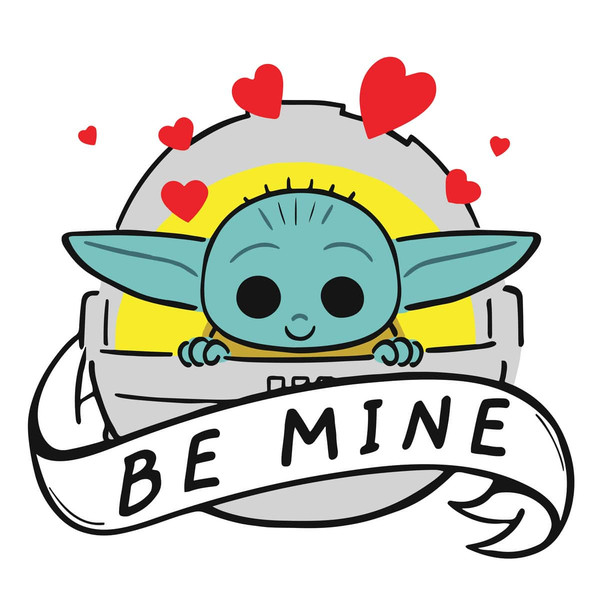Be Mine Baby Yoda SVG Valentine SVG.jpg