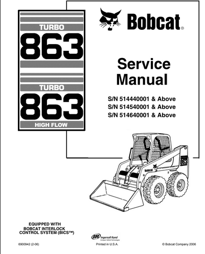 Bobcat 863 863H Skid Steer Service Repair PDF Instant Download Original Factory Service Repair Manual4.png
