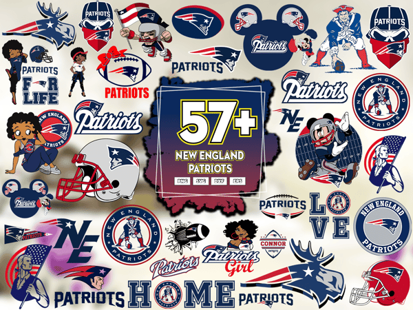 58 Files New England Patriots Svg Bundle, Patriots Lovers Svg, New England Patriots Logo.png