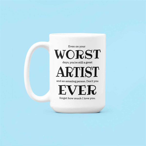 Funny Artist Mug, Worst Artist Ever, Best Artist Ever, Artist Gifts, Artist Motivation, World's Best Artist, Artist Tea.jpg
