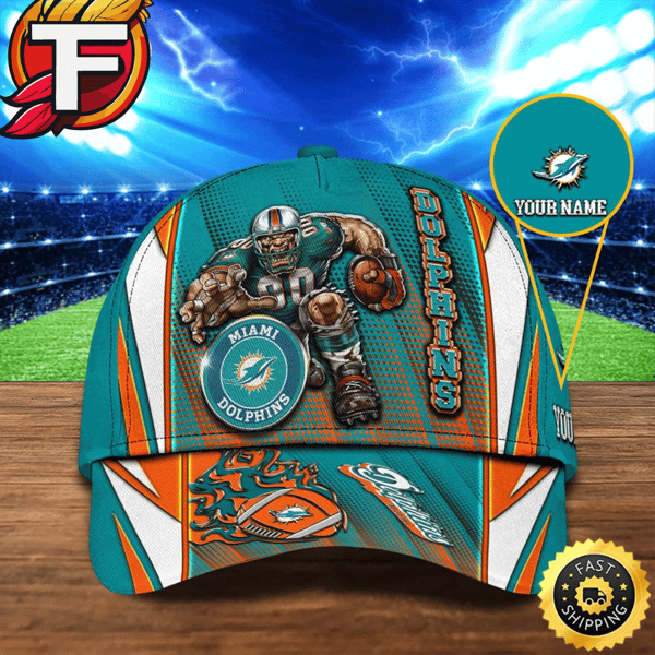 Miami Dolphins Personalized Your NameNFL Football Sport Cap.jpg