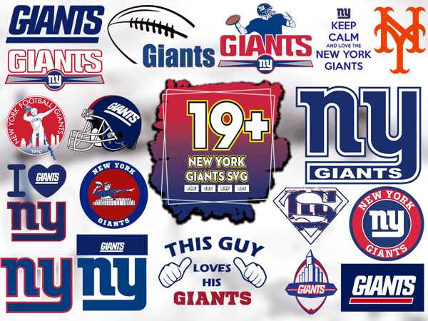 19 Files New York Giants Svg Bundle, Giants Logo Svg, NY Giants Lovers Vector.png