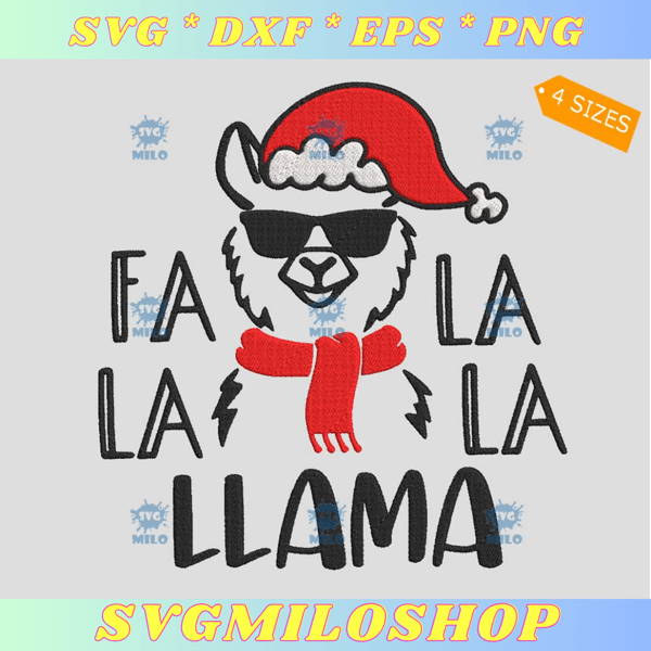Fa-La-La-Llama-Embroidery-Design_-Santa-Hat-Llama-Embroidery-Design.jpg
