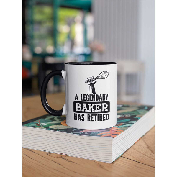 Retired Baker Gifts, Baker Retirement Mug, A Legendary Baker Has Retired, Retired Baking Coffee Cup, Funny Cook Chef Ret.jpg