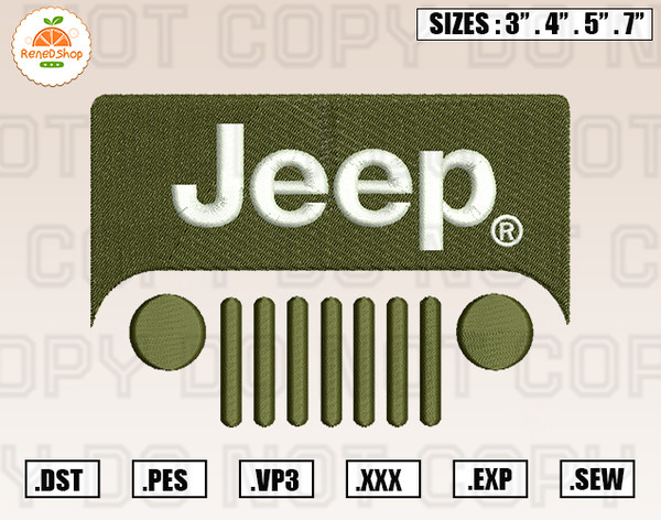 Jeep Logo Embroidery Design, Machine Embroidery, Car Embroidery Pattern, Pes Design Brother , Digital Download.jpg