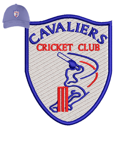 Cavaliers Cricket Embroidery logo for Cap..jpg