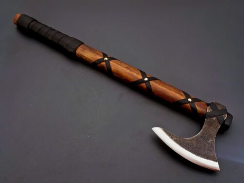 Custom Hand Forged carbon steel Original Ragnar Lothbrok Viking Axe Gift For him (8).jpg