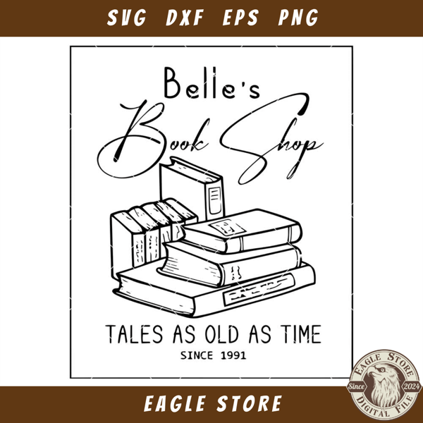 Belles Book Shop Svg, Tales As Old As Time Svg.jpg