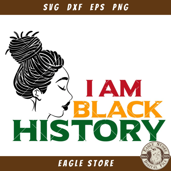 Black Woman Svg, I am Black History Svg, African Girl Svg.jpg