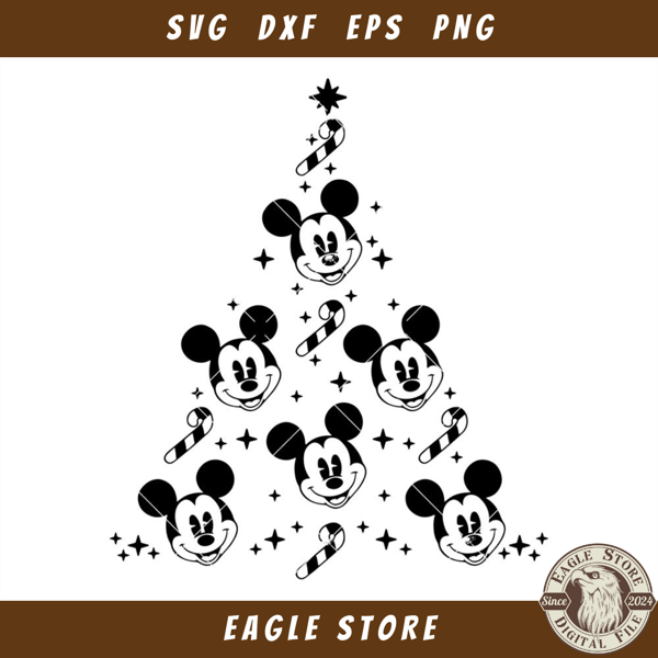 Disney Mickey Mouse Tree Svg, Christmas Tree Svg, Mickey Svg.jpg