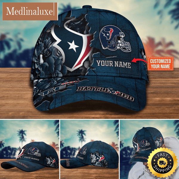 Houston Texans Baseball Cap Flower Custom Trending Cap.jpg