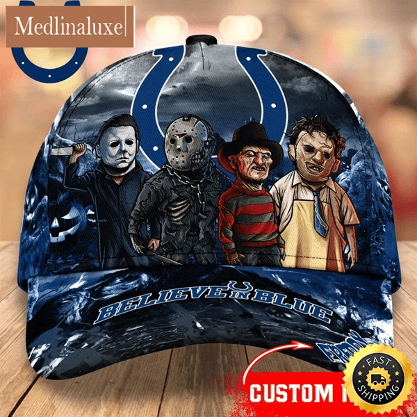 Indianapolis Colts Nfl Personalized Trending Cap Mixed Horror Movie Characters.jpg