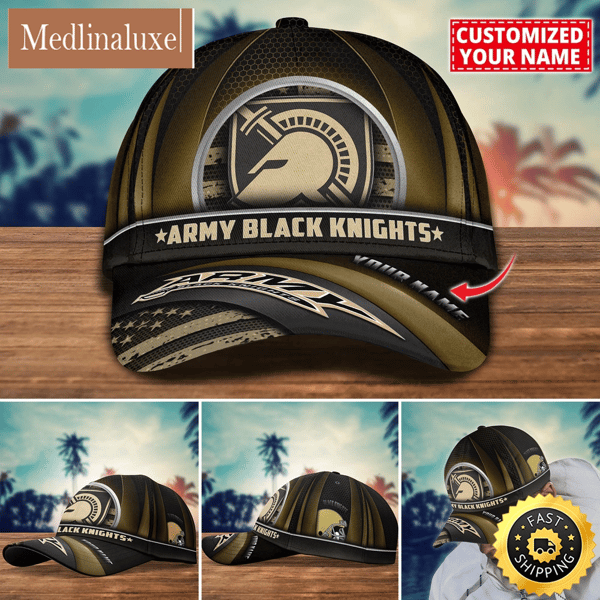 NCAA Army Black Knights Baseball Cap Custom Cap For Football Fans.jpg