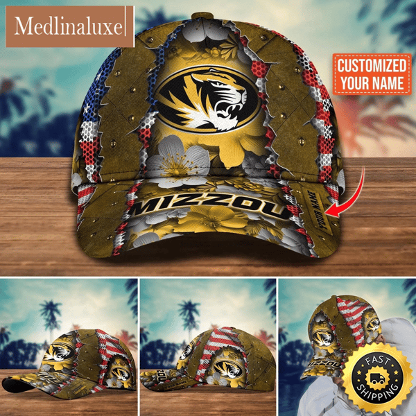 NCAA Missouri Tigers Baseball Cap Custom Cap For Fans.jpg