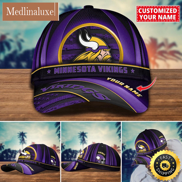 NFL Minnesota Vikings Baseball Cap Custom Football Cap For Fans.jpg