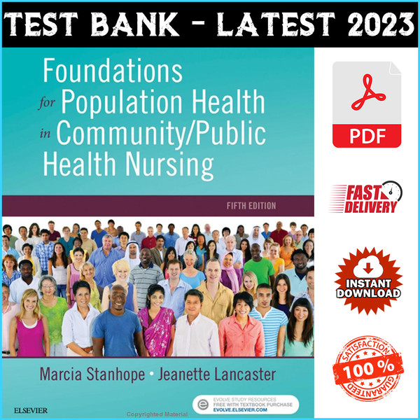 Test Bank for Foundations for Population Health in Community Public Health Nursing 5th Edition Marcia Stanhope PDF.png
