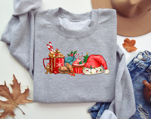 Christmas Vibes Shirt,Christmas Lights Shirt,Christmas Gift,Holiday Gift,Milk Cookies Santa Claus Hat Shirt,Christmas Family Matching Shirt.jpg