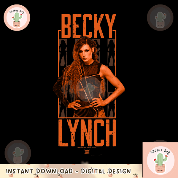 WWE Becky Lynch Power Pose Photo Portrait Poster png, digital download, instant.png