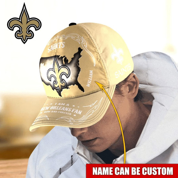 Custom Name NFL New Orleans Saints I Am A New Orleans fan Caps, NFL New Orleans Saints Caps for Fan 84924