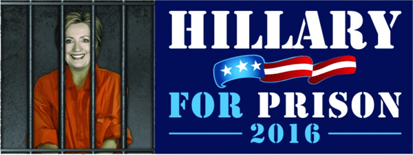 Anti-Hillary Hillary for Prison 2016 Bumper Sticker Self Adhesive Vinyl clinton e - C3374.png