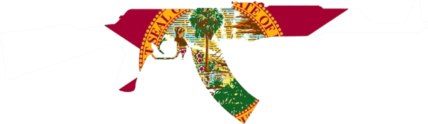 Florida State Shape AK-47 Sticker Self Adhesive Vinyl AK47 Kalashnikov FL - C4526.png