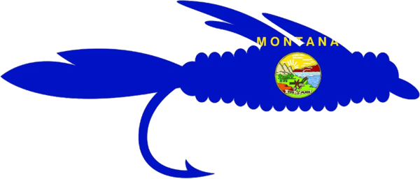 Montana Fly Fishing Sticker Self Adhesive Vinyl  MT fish lure tackle flies - C4159.png