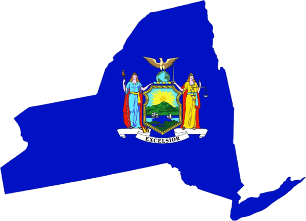 New York State Shaped Flag Sticker Self Adhesive Vinyl NY - C3081.png