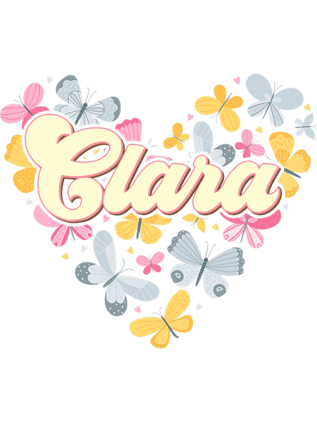 Clara Retro Vintage Butterfly First Name.png
