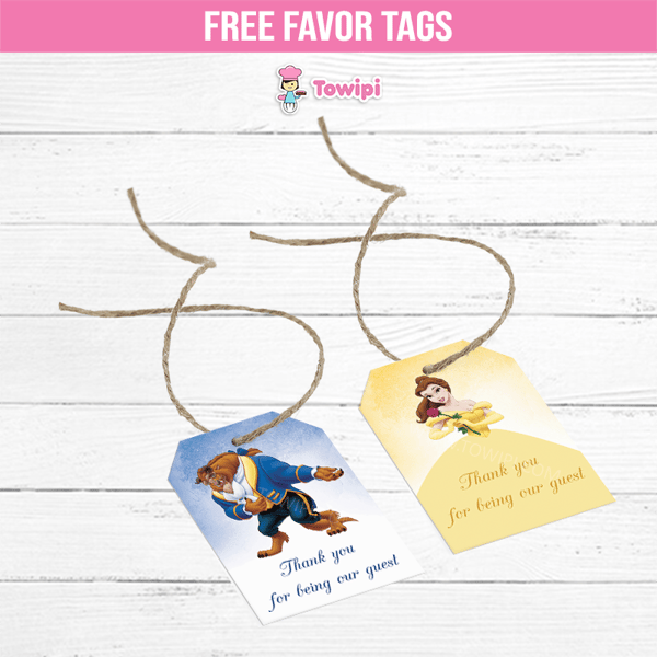 Belle printable favor tags - Belle favor tags - Beauty and the beast tags.png