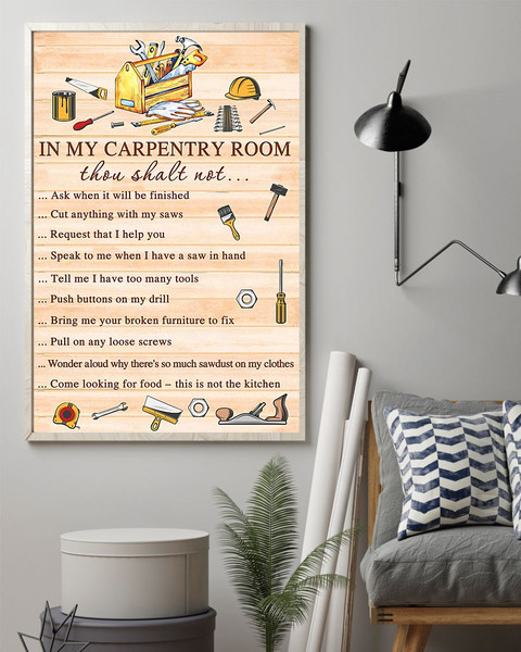 Carpenter In My Carpentry Room Vertical Poster1.jpg
