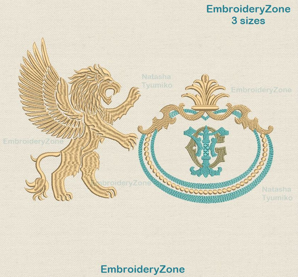 Lion with wings animal embroidery design by EmbroideryZone 7.jpg