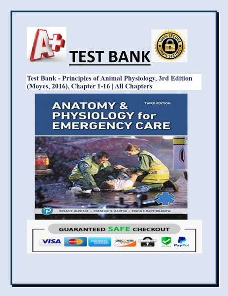 Test Bank - Principles of Animal Physiology, 3rd Edition (Moyes, 2016), Chapter 1-16  All Chapters-1-7_page-0001.jpg