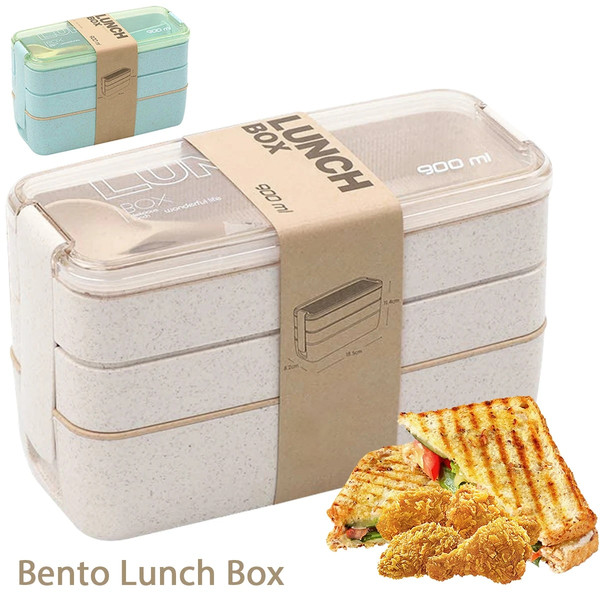 gCuk900ml-Bento-Box-for-Kids-3-Stackable-Lunch-Box-Leak-proof-Portable-Lunch-Food-Container-Wheat.jpg