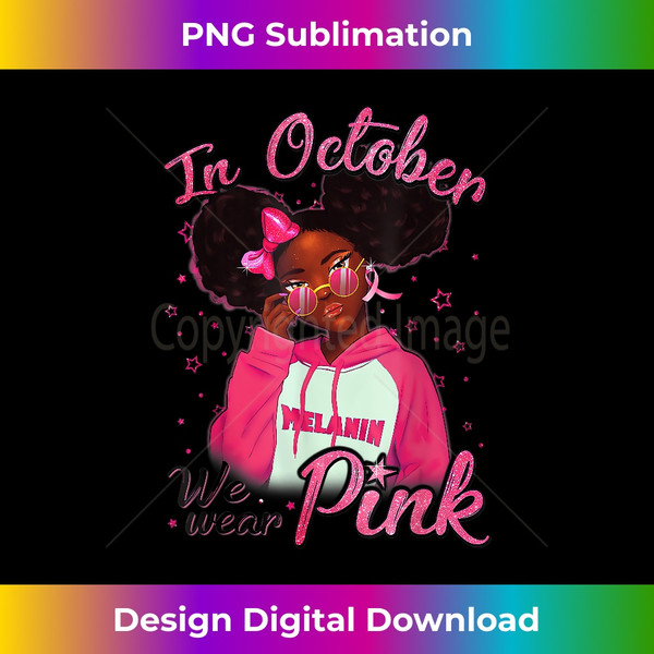 Breast Cancer Awareness African American Black Queen Pink - Futuristic PNG Sublimation File - Access the Spectrum of Sublimation Artistry