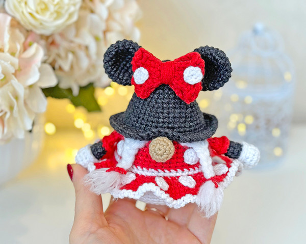 Mouse gnome crochet pattern - easy amigurumi mouse gnome decor - cute crochet gift 3.jpg
