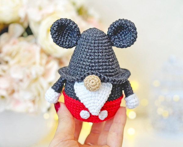 Mouse gnome crochet pattern - easy amigurumi mouse gnome decor - cute crochet gift 6.jpg