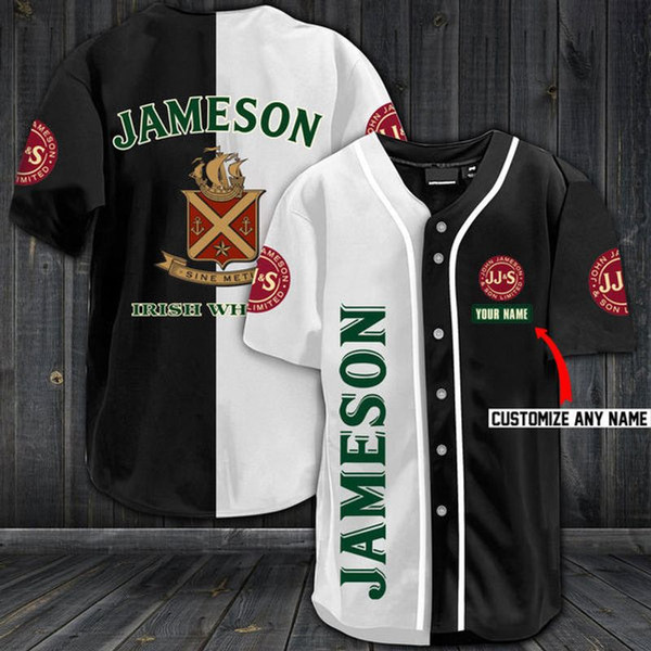 Jameson Irish Whiskey Baseball Shirt Custom Name.jpg