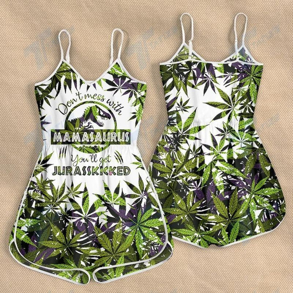 CANNABIS DON'T MESS WITH MAMASAURUS YOU'LL GET JURASSKICKED ROMPERS FOR WOMEN DESIGN 3D SIZE S - 3XL - CA102185.jpg
