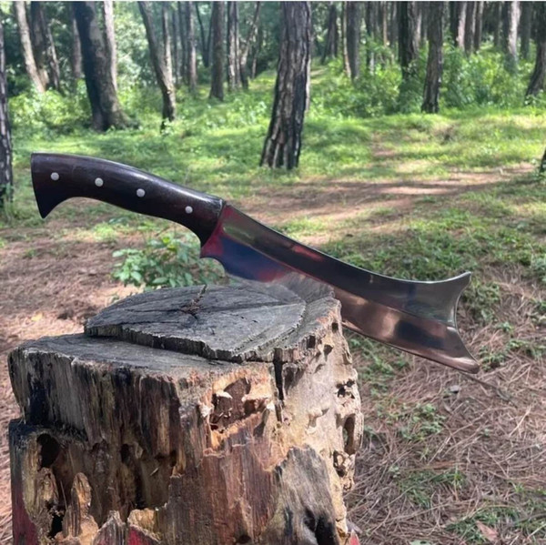 Custom Handmade Machete Knife Full Tang Hunting Knife Outdoor Camping Bowie Survival Knife Large Blade Knife Gift For (1).jpg