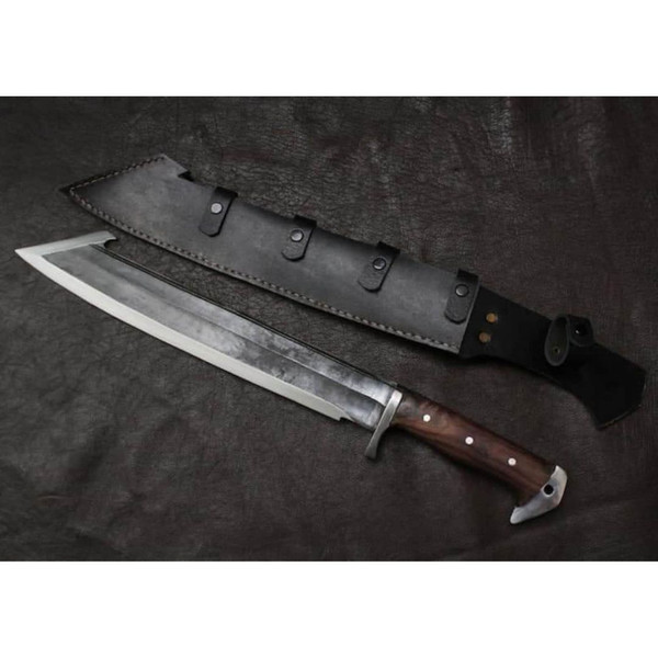 Oil Quenched  Custom Handmade Bowie Knife High Carbon Steel Full Tang Survvial (2).jpg