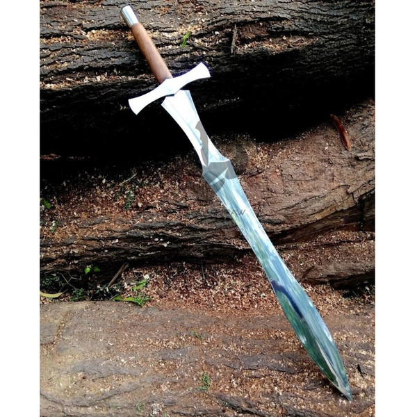 Custom Handmade Sword D2 Tool Steel Sword Viking Camping Unique Sword Survival Large Sword Gift For Him Unique Sword (3).jpg