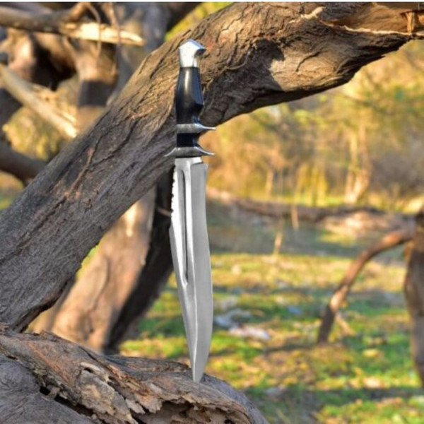 Custom Handmade Bowie Knife Survival Knife Outdoor Camping Bowie Hunting Knife Gift For Him Special Edition Knife (1).jpg