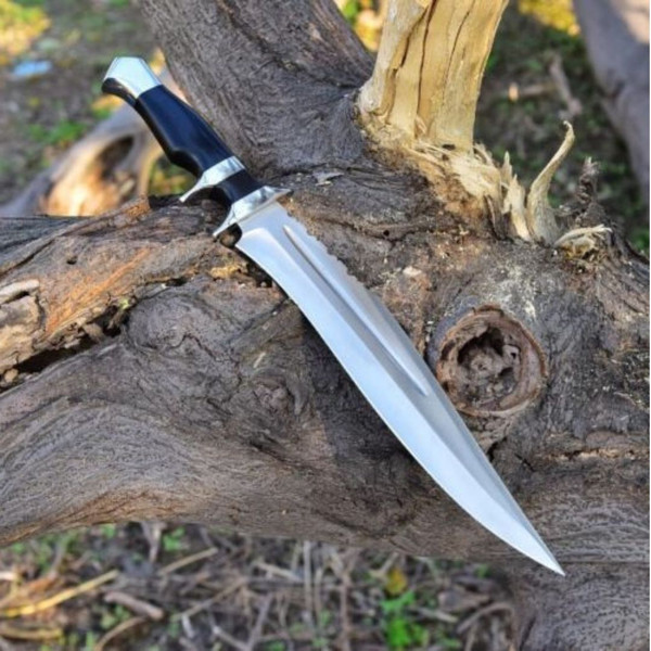 Custom Handmade Bowie Knife Survival Knife Outdoor Camping Bowie Hunting Knife Gift For Him Special Edition Knife (2).jpg