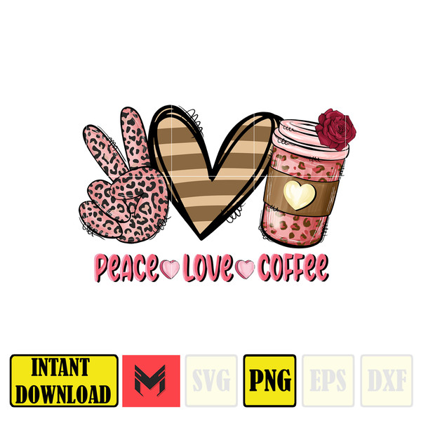 Valentine Coffee Png, Valentine Coffee Png, Valentine Drinks Png, Latte Drink Png, XOXO Png, Coffee Lover (2).jpg