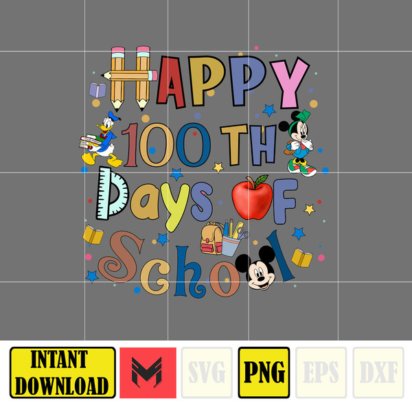 Big 100 Days Of School Png, Mouse and Friend, 100th Day of School Png, Back To School, Toy 100 Days Pop, Woody Png (70).jpg