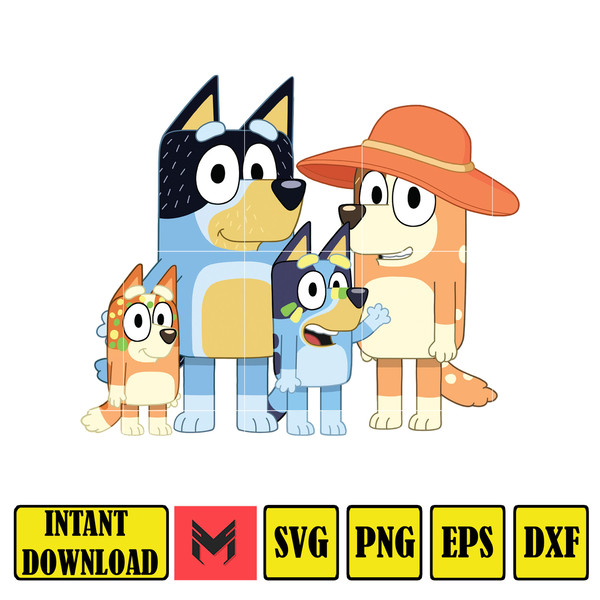 Bluey Dog Family Svg, Designs Blue Dog Svg, Blue Dog Birthday Svg Sublimation, Blue Dog Family Svg, Clipart Sublimation.jpg