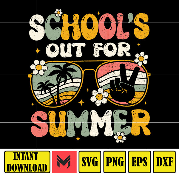 Schools Out For Summer Svg, Happy Last Day Of School Svg, Summer Holiday Svg, End Of the School Year Svg, Classmates Matching Svg.jpg