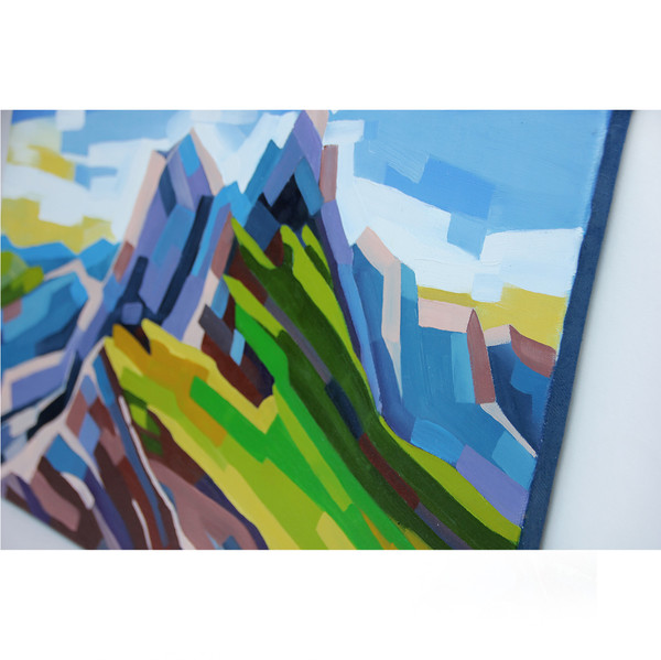 Puez Odele Painting Mountains Original Art Italy Wall Art Abstract Landscape — копия (7) — копия.jpg