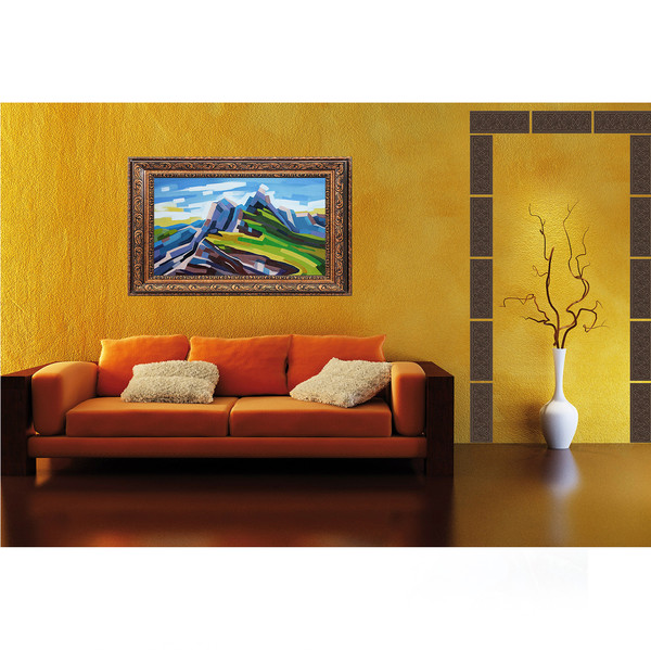 Puez Odele Painting Mountains Original Art Italy Wall Art Abstract Landscape — копия.jpg